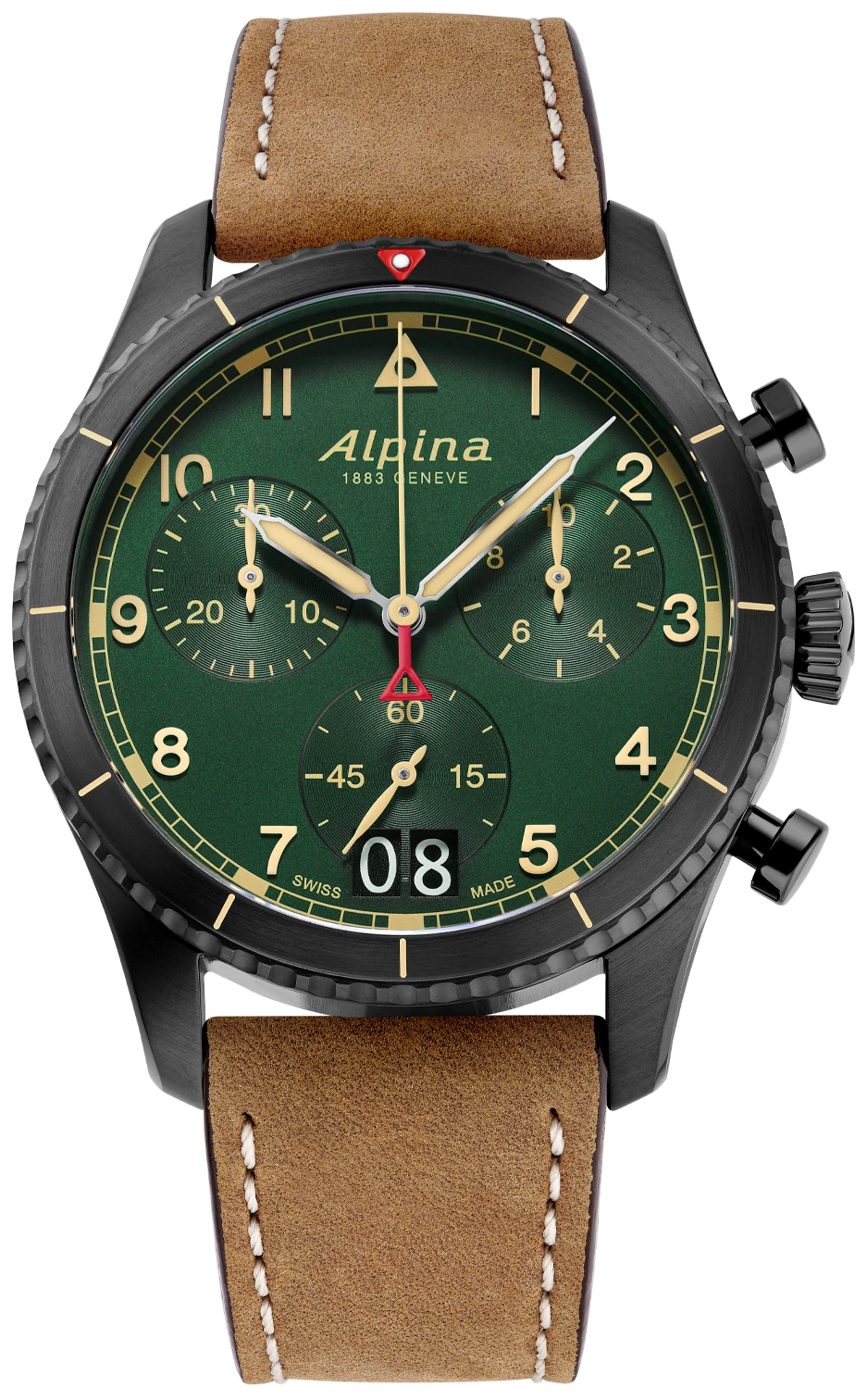 Pilot Chronograph Big Date Watch AL-372GR4FBS26 | Alpina Watches US
